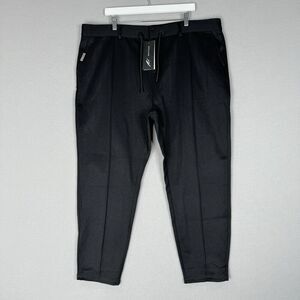 Mauvais Mens Pants 44 Black Zig Zag Textured Slim Fit Pintuck Old Money Office